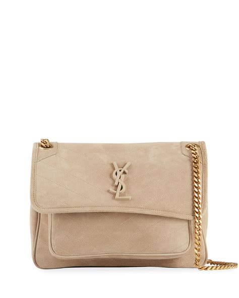 ysl monogrammed quilted suede shoulder bag|YSL shoulder bag.